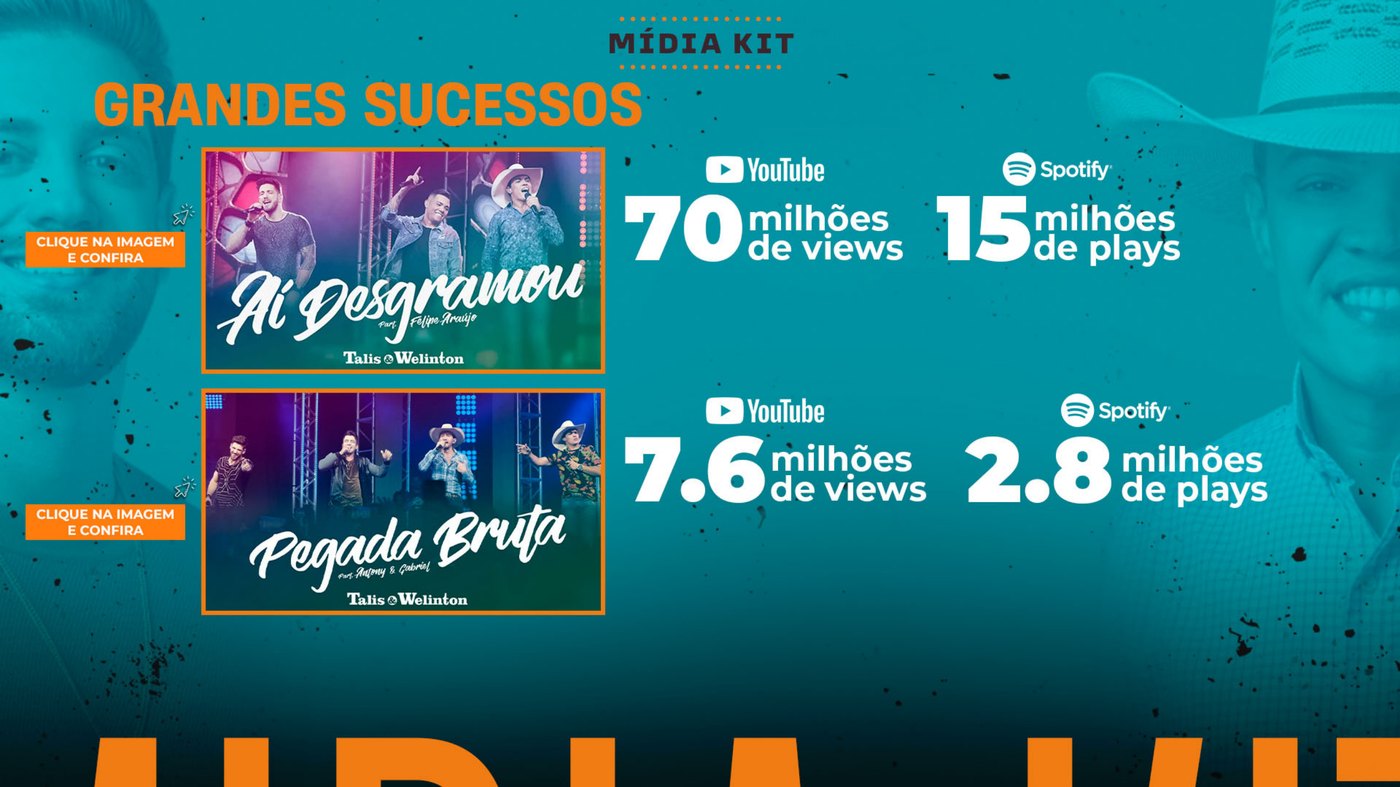 Grandes sucessos Ai Desgramou e Pegada Bruta de Talis e Welinton.